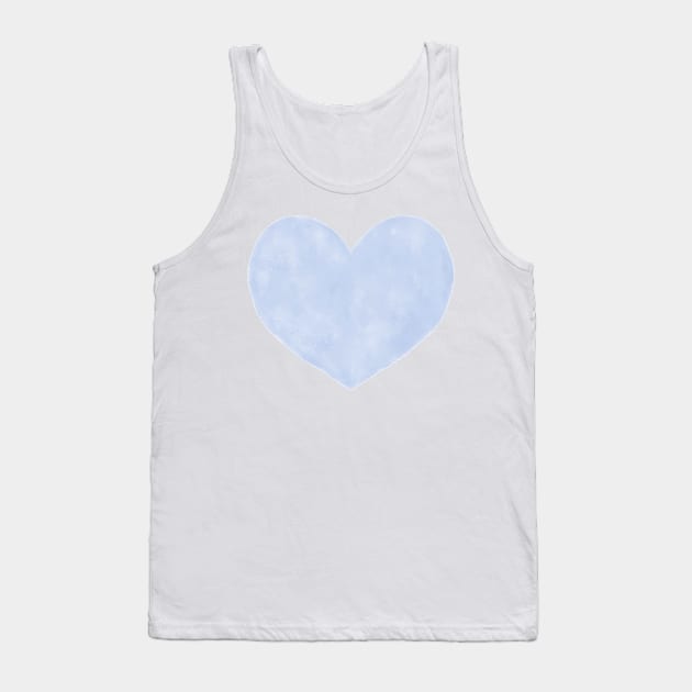 Watercolor Hearts - Blue and White Palette Tank Top by AmyBrinkman